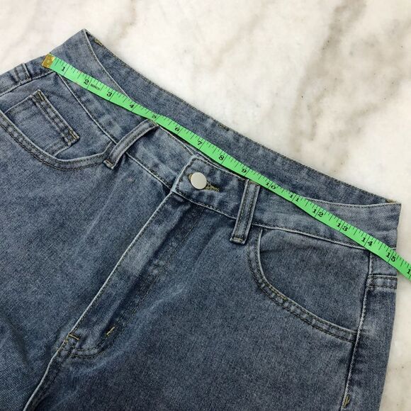 NWT Romwe new grunge wideleg jeans size 8-10 L - Picture 5 of 10